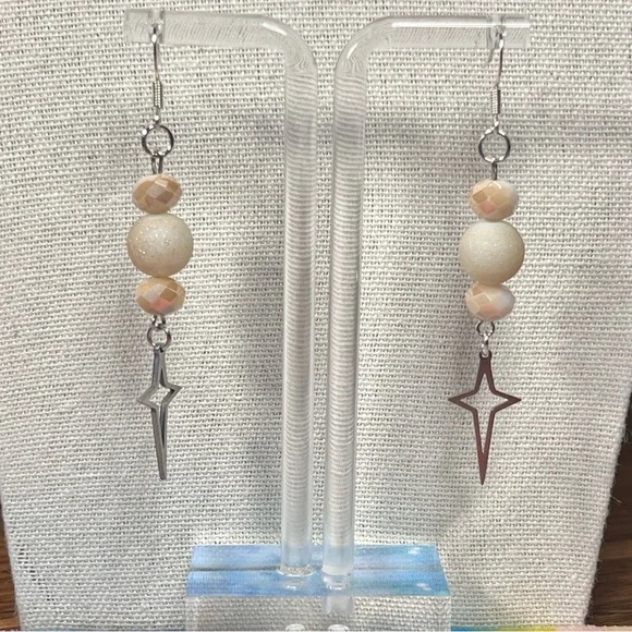 “Citrine Galaxy” Artisan Dangle Earrings & matching bracelet set - Picture 2 of 7